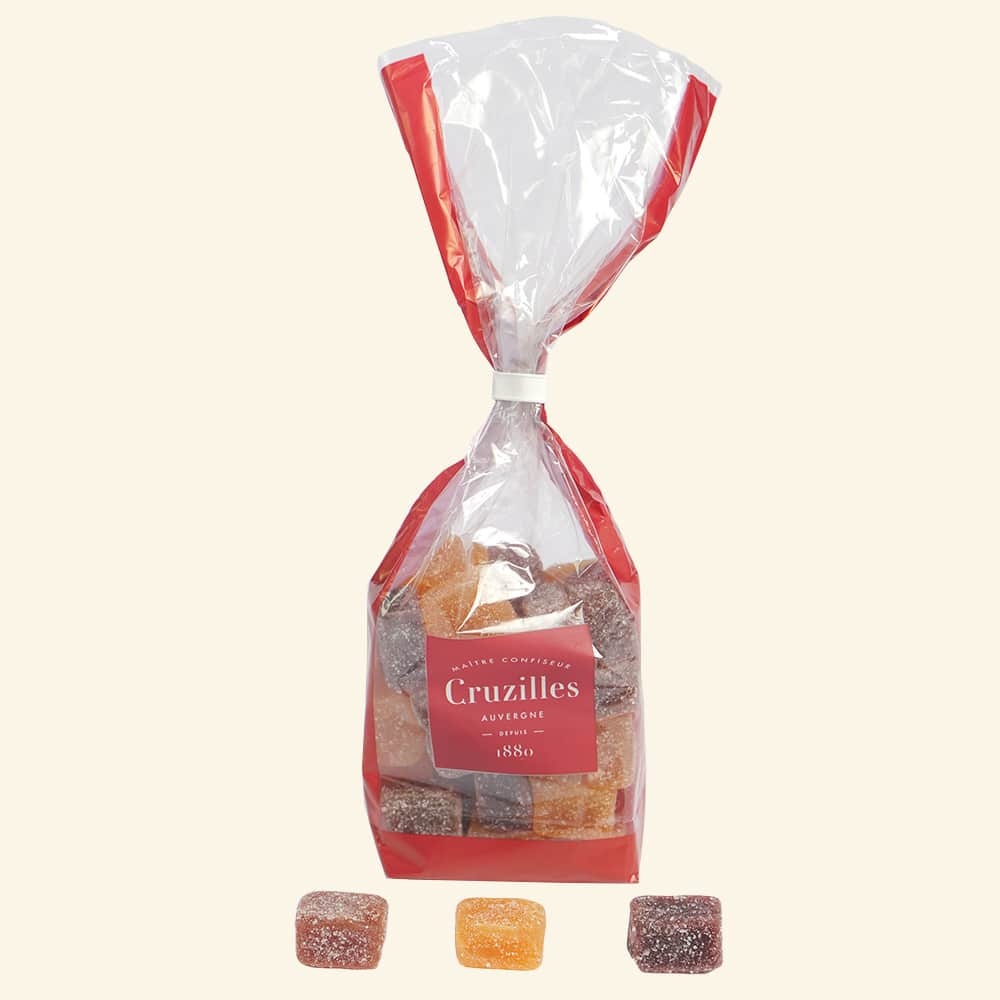 sachet de pâtes de fruits forme pavés classiques