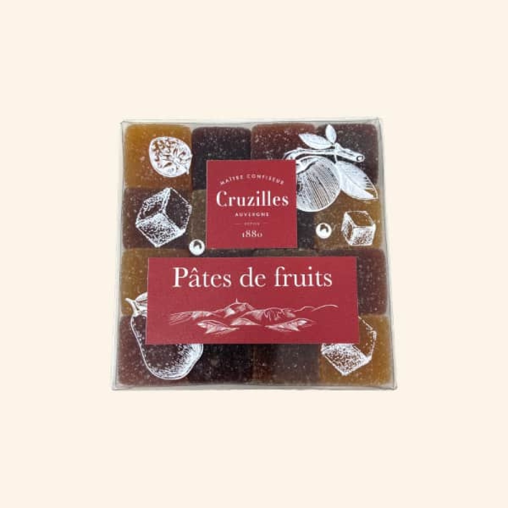 coffret de 10 pâtes de fruits cubes