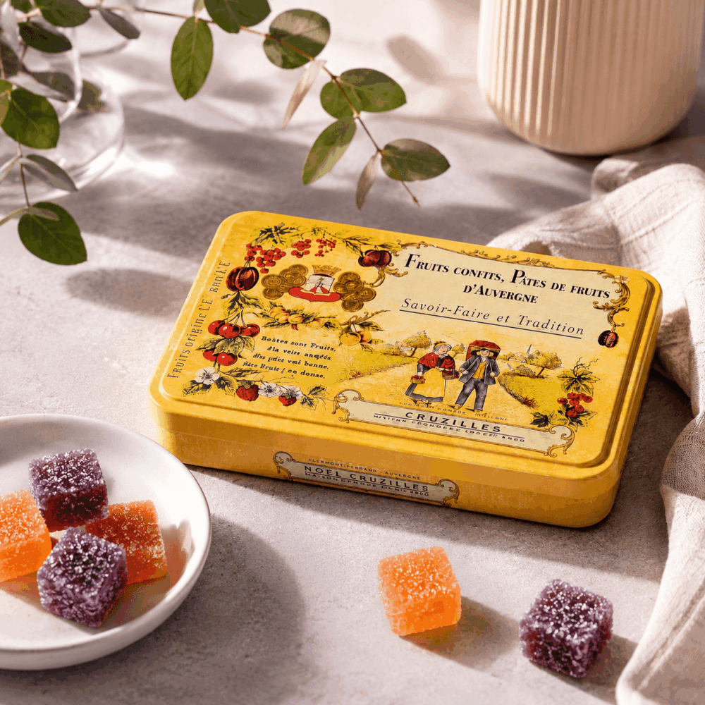 boîte de pâtes de fruits pavés classiques