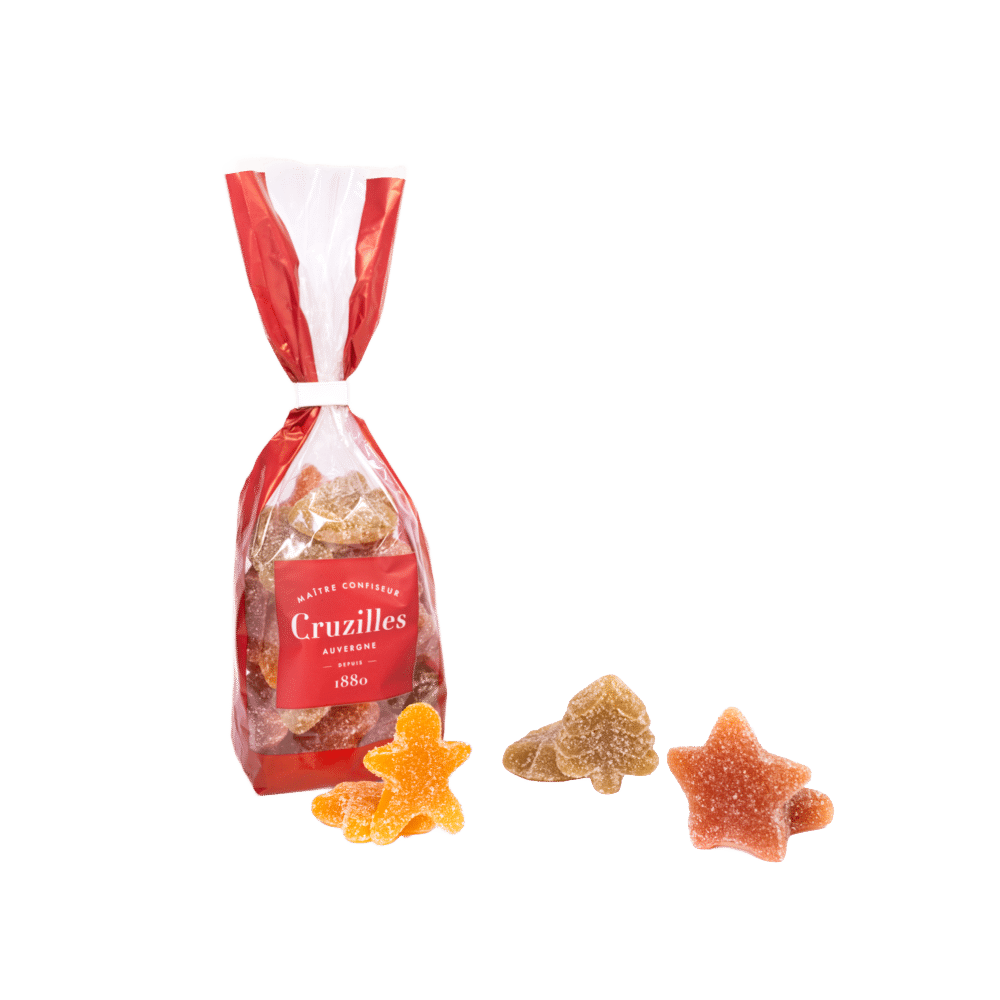 sachet de pates de fruits forme festives