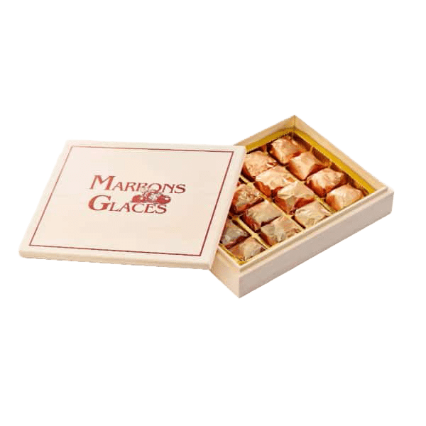 coffret ouvert marrons glaces cruzilles
