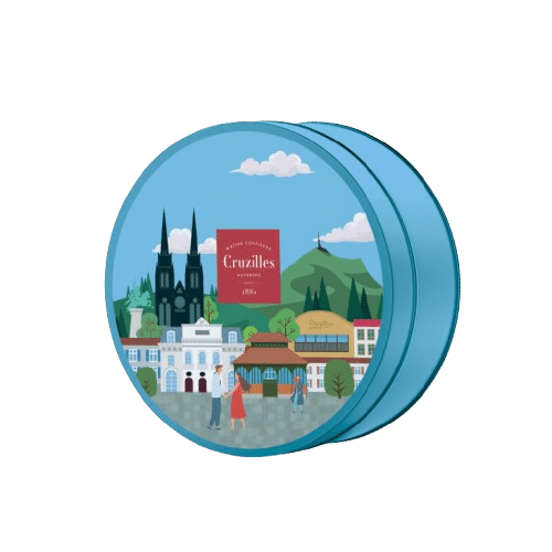 boite metal decor clermontois pates de fruits forme pastille cruzilles