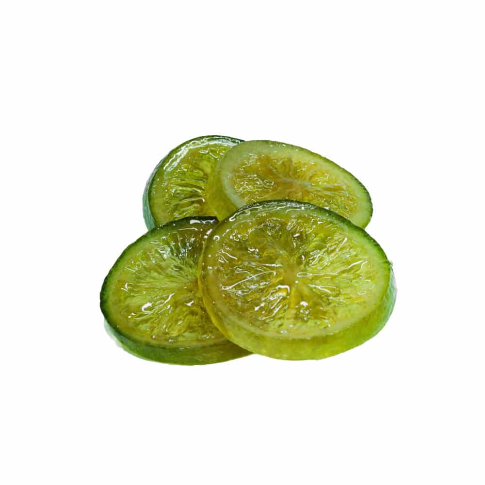 tranches d'agrumes confites égouttées