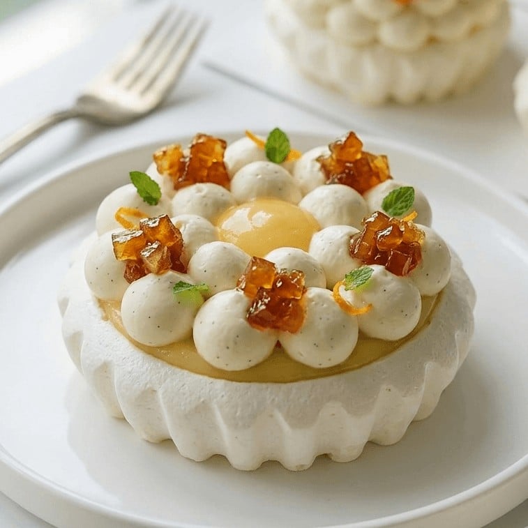 pavlova oranges confites