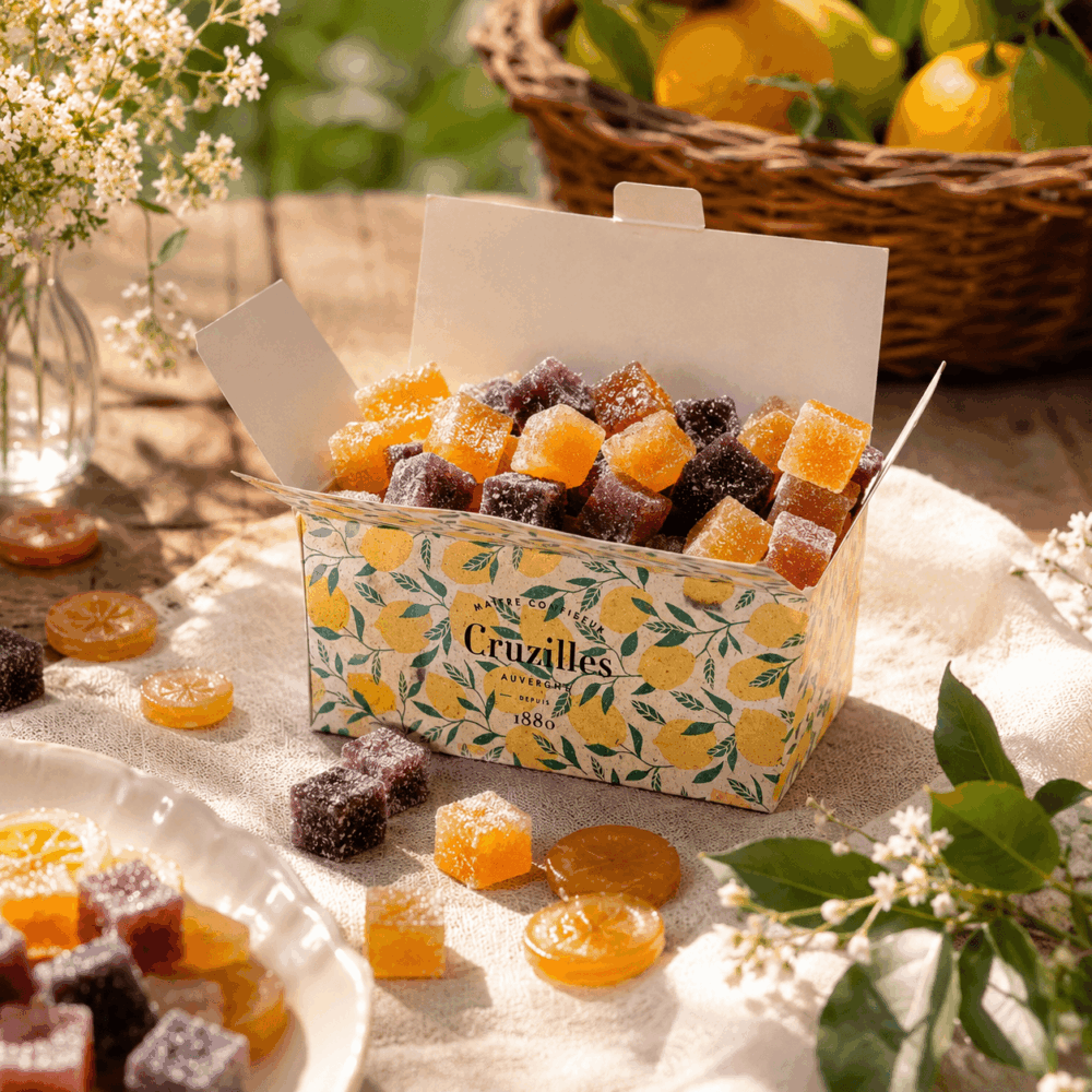 ballotin decor citron pates fruits grande tradition
